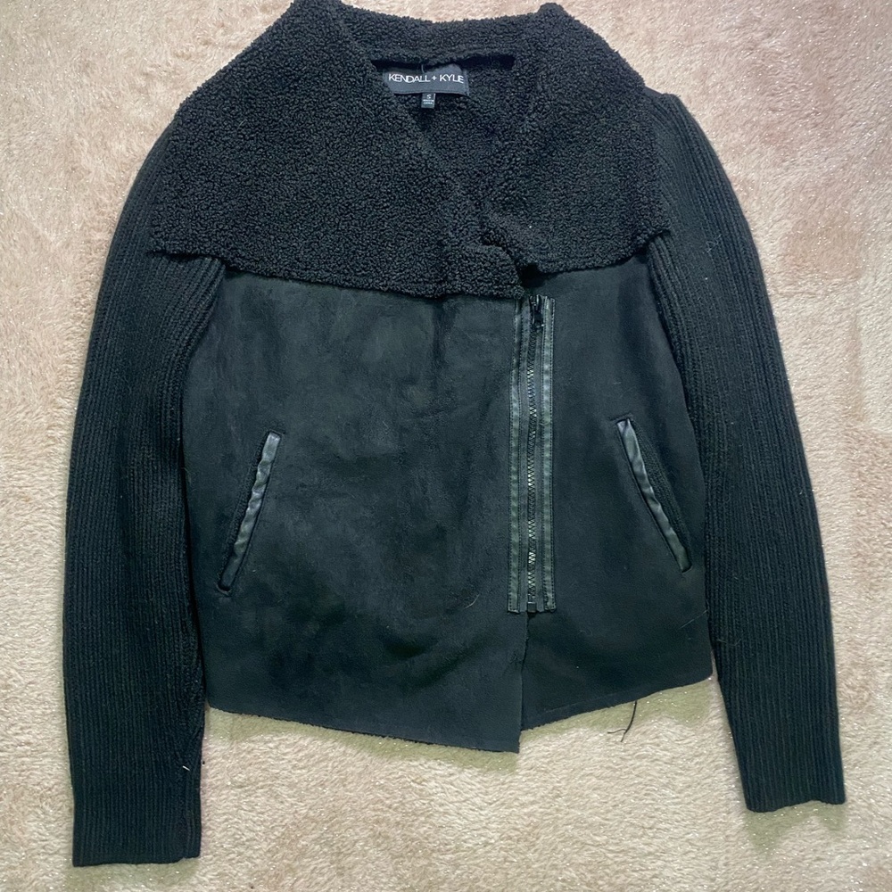 Kendall & Kylie Black Teddy Jacket